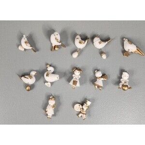 HALLMARK 2016 12 LITTLE DAYS OF CHRISTMAS COMPLETE SET MINIATURE XMAS ORNAMENTS